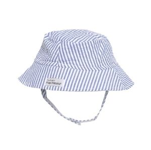 NWT The Original Flap Happy Crusher /Kids Bucket Chambray Stripe Seersucker Hat